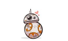 Star Wars Characters Drawings, Bb8 Art, Disney Cricut, Star Wars Cartoon, Star Wars Painting, Nostalgia Art, Star Wars Decor, Flower Drawing Design