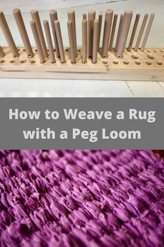 how to weave a rug with a peg loom