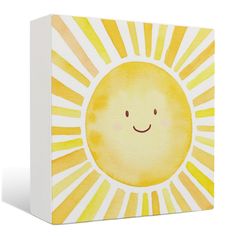 a painting of a sun with a smiley face