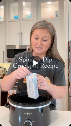 289K views · 5K reactions | Spinach Dip Crockpot Recipe 😎 #easyrecipe #easyrecipes #recipes #crockpotrecipes #diprecipe #samssuperdupereasyrecipes | Samantha Mullino Crockpot Spinach Artichoke Dip Crock Pot, Spinach Dip Crock Pot, Crock Pot Spinach Dip, Crockpot Spinach Dip, Crab Dips, Crockpot Dips, Dip Crockpot, Crockpot Spinach