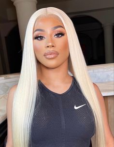 Wig Closure, Blonde Hair Makeup, Closure Wigs, Soft Glam Makeup, 613 Blonde, Glueless Wig, Glam Makeup Look, Glam Hair