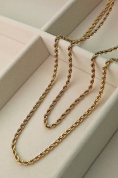 A T T R I B U T E S Vintage ∙ Solid Gold ∙ Rare Jewelry ∙ Layering Necklace Stacking Chain ∙ D E T A I L S ~ Vintage Necklace ~ 14K Yellow Gold ~ Rope Link Chain ~ Tube Slide Clasp with safety hook ~ Hallmarked "P" for plumb (58.5% pure) ~ Gold Stamped  S P E C S ~ Weight: 23.2g ~ Length: 30" ❤️ IS ∙ T H I S ∙ A ∙ G I F T ? ❤️ All items are elegantly packaged like gifts - whether they're for you or someone else to enjoy :) Let us know if you want us to add some special touches when we package yo Luxury Rope Chain Jewelry For Gift, Luxury Round Rope Chain Necklaces, Luxury White Gold Rope Chain Necklace, Luxury Jewelry With Rope Chain Link, Luxury 14k Gold Necklace With Rope Chain, Luxury Rope Chain Link Jewelry, 14k Gold Rope Chain Luxury Necklace, Luxury 14k Gold Rope Chain Necklace, Jewelry Layering Necklace