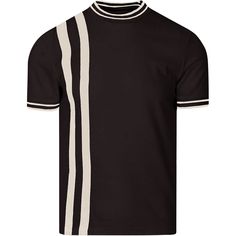 - Knitted T-Shirts- 100% cotton yarn- Collar neckline- Unlined- Regular fit- Machine washable Fabric & Care- Delicate Machine Wash at 30 degrees(86℉) with similar colors.- Iron inside out on low temperature.- Store flat.- Do not tumble dry.- Do not bleach. Black Tees, Black Backdrops, India And Pakistan, Retro Mode, Racing Stripes, Sweater Material, Knit Tees, Knitted Tshirt, Retro Look