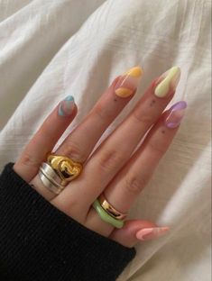 Pastel Nails Designs, Nail Art Designs Summer, Spring Nail Colors, Pastel Nails, Toe Nail Art