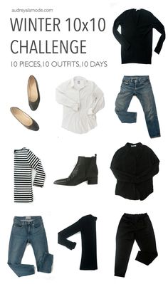 Lee Vosburgh, 10x10 Challenge, Minimalist Moda, Minimal Wardrobe, Fashion Capsule Wardrobe, Travel Capsule Wardrobe, Minimalist Capsule Wardrobe, Winter Capsule Wardrobe, Clothes And Shoes