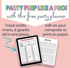 the party prep like a pro with this free party planner