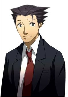 an anime character wearing a suit and tie