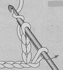 a drawing of an anchor and rope