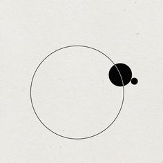 an abstract black and white circle with two circles in the middle, on a light gray background