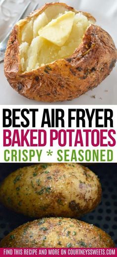 the best air fryer baked potatoes crispy and seasoned