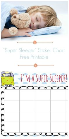 super sleeper free printable bedtime reward chart. Helps your child learn to stay in bed during the night, and you can use stickers, stamps or stars to mark their progress! Sticker Chart Printable, Bedtime Chart, Toddler Chart, Bedtime Routine Chart, Sleep Chart, Toddler Reward Chart, Kids Chores, Printable Reward Charts