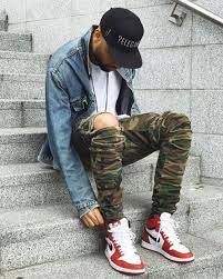 Jordan 1 Outfit Men, Jordans Outfit For Men, Nike Fits, Air Jordan Outfit, Army Style, Black Men Street Fashion, Men With Street Style