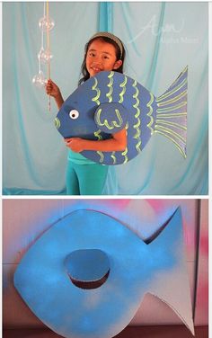 Fish Costume Kids, Diy Fish Costume, Blacklight Paint, Under The Sea Costumes, Sea Creature Costume, Sea Costume, Diy Haunted House Props, Fish Costume