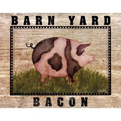 Farm Pig Poster Print by Elizabeth Medley-VARPDX10672C Image 1 Pig Poster, Pig Painting, Pig Crafts, Primitive Painting, Pig Pictures, Pig Art, Pig Farming, Fine Arts Posters, Modern Wood