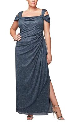 Cold Shoulder Gown, Mother Of The Groom Dresses, Mesh Gown, Groom Dresses, Alex Evenings, Formal Dresses Short, Glitter Dress, Review Dresses, Groom Dress