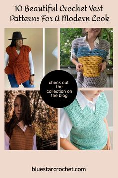 the 10 beautiful crochet vest patterns for modern look is featured in this article