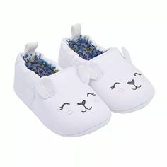 White Animal Crib Shoe Super Soft Nwt - Forgot I Had Them Slip On Soft Soles Cute Non-slip Booties For Playtime, White Non-slip Booties With Round Toe, Casual Spring Booties For Playtime, Playful Closed Toe Booties For Playtime, Casual Spring Booties For Outdoor Play, Cute White Slip-on Booties, White Slip-on Cute Booties, Playful White Booties For Playtime, Spring Slip-on Booties For Playtime