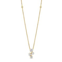 14k Yellow Gold Lab-Grown Diamond Necklace 3/4 ct tw by Skyset Dove Jewelry, Gold For Women, Gold Diamond Necklace, Diamond Shop, Women Diamond, Diamond Design, White Rose Gold, Vintage Diamond, Birthstone Jewelry