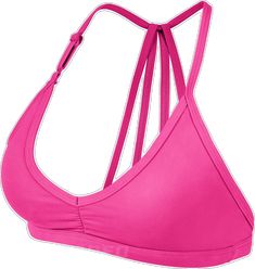 Strappy Moisture-wicking Sports Bra, Pink Sports Activewear With Adjustable Straps, Pink Activewear With Adjustable Straps For Sports, Sports Bra With Adjustable Straps, Pink Activewear With Adjustable Straps For Gym, Pink Sporty Sports Bra With Adjustable Straps, Sporty Pink Sports Bra With Adjustable Straps, Pink Sports Bra With Adjustable Straps, Strappy Sports Bra With Built-in Padding