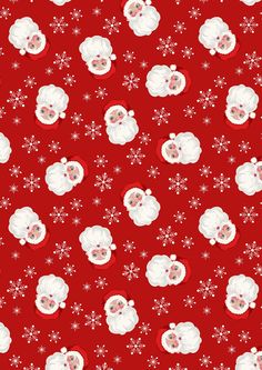 Lewis & Irene Oh Christmas Tree Santa on Red with Pearl Fabric Designed by Lewis & Irene C118-2 100% Premium Cotton Width 44-45 Red Christmas Wallpaper, Pearl Fabric, Tree Theme, Oh Christmas Tree, Warm Drinks, Cabin Christmas, Christmas Tree And Santa, Christmas Patterns, Twinkling Lights