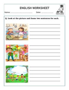 an english worksheet with pictures and words