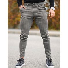 Season:Spring  Summer; Fabric:Cotton Blend; Gender:Men's; Style:Casual; Occasion:Outdoor,Going out,Daily; Fit Type:Regular Fit; Function:Comfort,Soft,Breathable; Waistline:Mid Waist; Pattern:Stripe; Design:Pocket; Pants Type:Chino Pants,Trousers,Chinos; Front page:FF; Listing Date:04/19/2023; Hips:; Length:; Waist:; Fit US Size:null; Fit UK Size:null; Fit EU Size:null Tuxedo Shirt Men, Womens Basic Tops, Mens Outdoor Jackets, Pants Pocket, Outfits Hombre, Trench Coat Men, Linen Shirt Men, Tuxedo For Men, Chino Trousers