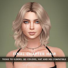 Final Chapter hair NOW FREE | Patreon Sims4hair Cc, Sims 4 Cc Wavy Hair Male, Sims 4 Cc Hair Sets, Sims 4 Shoulder Length Hair, Sims 4 Cc Hair White Girl, Ts4 Cc Hair Girl, Sims 4 Womens Hair, Sims 4 Blonde Hair Cc, Female Sims 4 Cc Hair