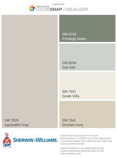 the color scheme for sherylin williams's new paint collection, which is available in