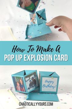 someone is making a pop up explosion card