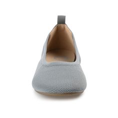 The Jersie flats by Journee Collection are the perfect basic shoe for everyday wear. With a tab at the heel and a classic round toe, these flats are both simple and stylish. They also feature a 4 mm Tru Comfort Foam™ insole and a wide-width footbed for all-day support, while the knit fabric uppers offer breathability. The flexible sole and soft fabric make them foldable for easy storage. Casual Ballet Flats With Arch Support And Flat Heel, Casual Ballet Flats With Arch Support And Round Toe, Comfortable Medium Width Ballet Flats, Casual Everyday Ballet Flats With Low Heel, Casual Pointed Toe Flats For Everyday, Casual Everyday Pointed Toe Flats, Comfortable Slip-on Ballet Flats With Flat Heel, Lightweight Comfortable Ballet Flats With Round Toe, Comfortable Everyday Flats With Flat Heel