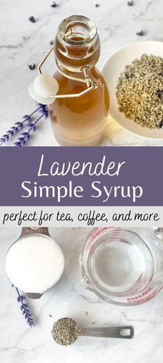 lavender simple syrup recipe for tea, coffee, and more