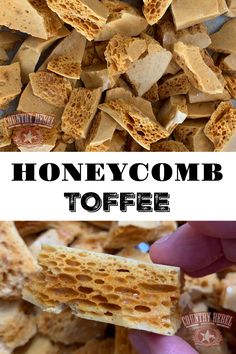 homemade honeycomb toffee is the perfect snack for lunch