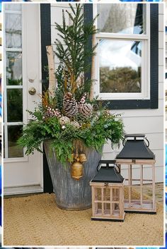 Christmas Garden - Hurry! Dont miss out on the latest and most amazing deal. Check it out TODAY! Front Porch Christmas Decor Ideas, Porch Christmas Decor Ideas, Porch Christmas Decor, Front Porch Christmas