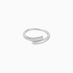 This sparkle ring is the perfect way to add a bit of sparkle to your everyday look. Crafted from 14k white gold brass, it features many tiny zircons inlaid in its modern, minimalist design - **bling for your fingers!** Modern Minimalist Design, Sparkling Rings, Gold Brass, Adjustable Rings, Everyday Look, Modern Minimalist, Minimalist Design, Silver Plated, Sparkle