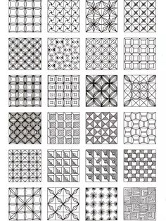 the different patterns used in this drawing