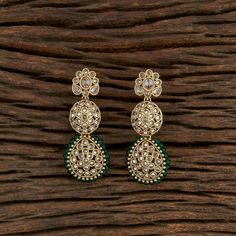 Indo Western tops earrings with mehndi plating Handmade Design Chand earrings Height = 55 mm || Width = 22 mm Latest Design Antique Earring  Highest quality and craftsmanship,  Ready to ship from Edison NJ USA Please contact us for  any questions Gold Earrings With Zari Work For Eid, Kundan Earrings With Zari Work, Round Kundan Earrings With Zari Work, Green Zari Work Earrings For Wedding, Chandbali Earrings With Zari Work For Diwali, Diwali Chandbali Earrings With Zari Work, Diwali Chandbalis Drop Earrings, Elegant Festival Zari Work Danglers, Elegant Zari Work Danglers For Festivals