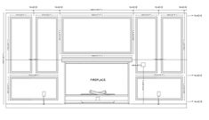 a drawing of the front and back side of a kitchen cabinet, with measurements on it