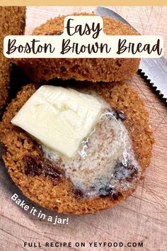 an image of boston brown bread with butter