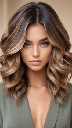 Light Brown Hairstyles, Dark Brown Balayage, Balayage Ideas, Hair Highlight, Brown Balayage, Hair Color Highlights