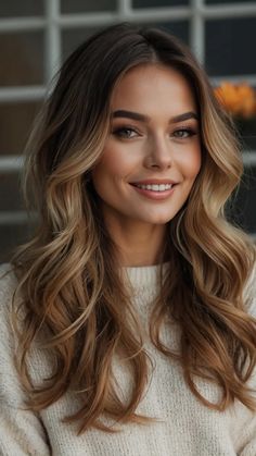 Brunette Hair Highlights, Autumn Hair Colors, Autumn Hair Color, Autumn Hairstyles, Brown Hair Trends, Embrace Messy Hair, Colors For Brunettes, Autumn Hair, September 28th