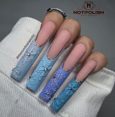 Winter Sets, Long Square Nails, Nails Now, Work Nails, Seasonal Nails