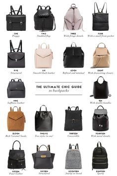 A complete guide of chic and modern backpacks for the stylish girl who needs a… Outfit With Bagpack, Backpack Work Women, Handbags For Women Over 50, Chic Backpack Outfit, Work Bagpack For Women, Backpack Bags For Women, Leather Bagpack Women, Cute Backpack Purse, Purse Backpacks For Women