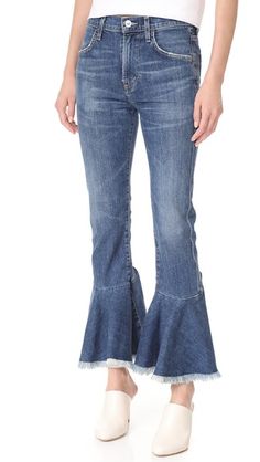 Citizens of Humanity Drew Flounce Jeans | Shopbop Paul Joe, Cropped Flare Jeans, Citizens Of Humanity Jeans, Cropped Flares, Rachel Comey, Spring Trends, Citizens Of Humanity, Slim Jeans