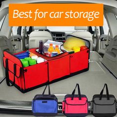 car trunk storage bag with multiple compartments