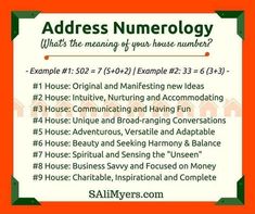 a sign that says address numerology what's the meaning of your house number?