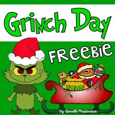 the grin day is freebie with an image of a cat in a sleigh