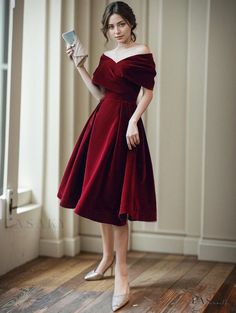 Lasaky - Enchanting Matrimony Nightwear Red Dress Classy Elegant Midi, Elopement Dress Short, Red Silk Prom Dress, Red Party Dress Short, Pleated Wedding Dress, Red Wedding Gowns, Wedding Reception Outfit, Red Party Dress, Silk Prom Dress