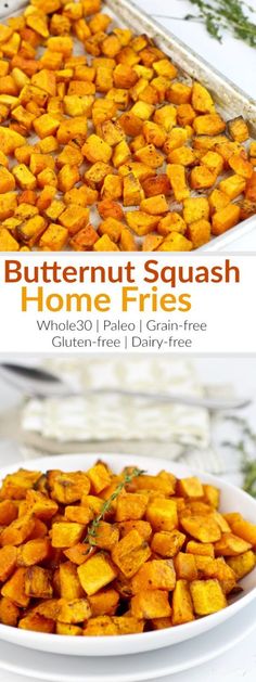 butternut squash is an easy and healthy side dish that can be made in less than 30 minutes