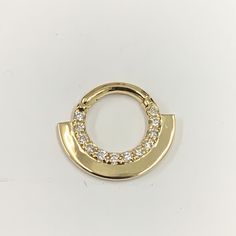 Septum Clicker 8mm-16g White natural diamonds 1.3mm G - VS2 Options stone : Black diamonds/Emerald/Ruby/Sapphire Inner Diameter; 6mm,7mm,8mm, 10mm Septum ring: 18g, 16g , 14g.12g Materials - 14K solid gold yellow god,rose gold,white gold Peacock Angel, Gold Septum, Angel Princess, Septum Clicker, Daith Piercing, Helix Earrings, Nose Hoop, Nose Rings, Nose Ring Stud