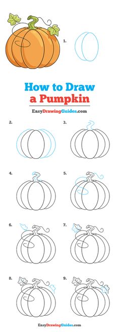 how to draw a pumpkin for kids